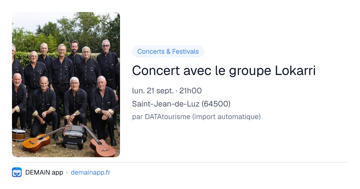 Concert avec le groupe Lokarri — Saint-Jean-de-Luz