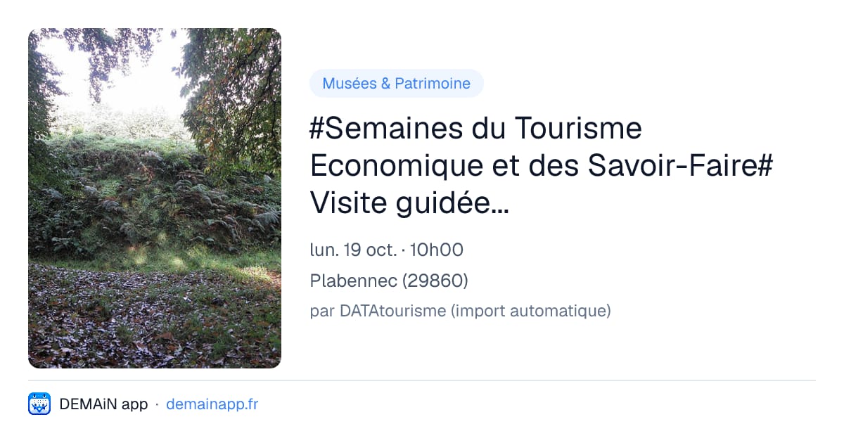#Semaines du Tourisme Economique et des Savoir-Faire# Visite guidée découverte de l'ESAT les Genêts d'Or — Plabennec
