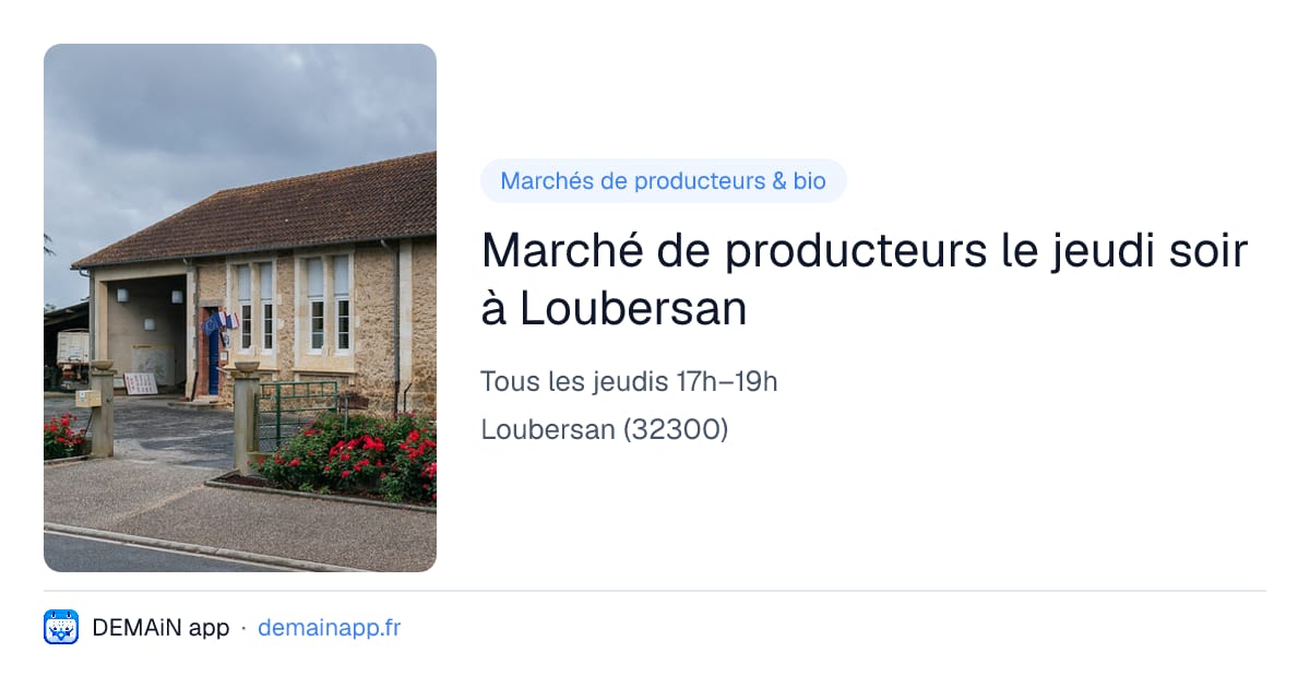Marché de producteurs le jeudi soir à Loubersan — Loubersan