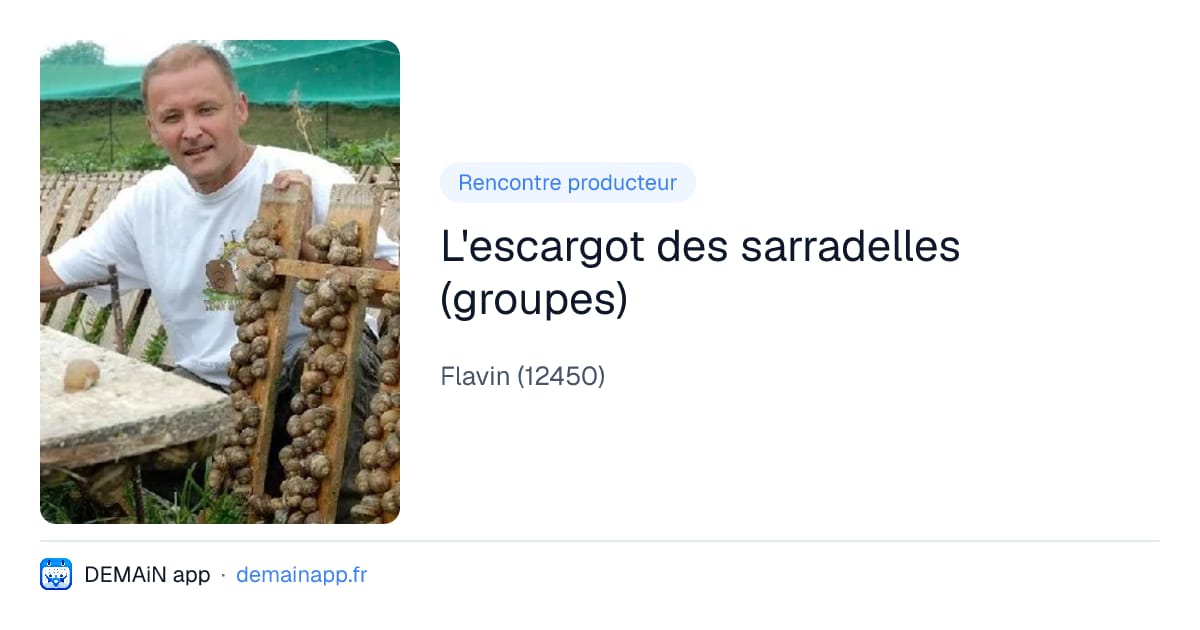 L'escargot des sarradelles (groupes) — Flavin