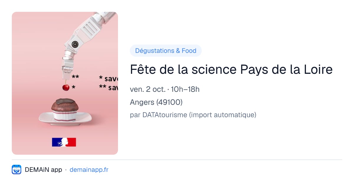 Fête de la science Pays de la Loire — Angers