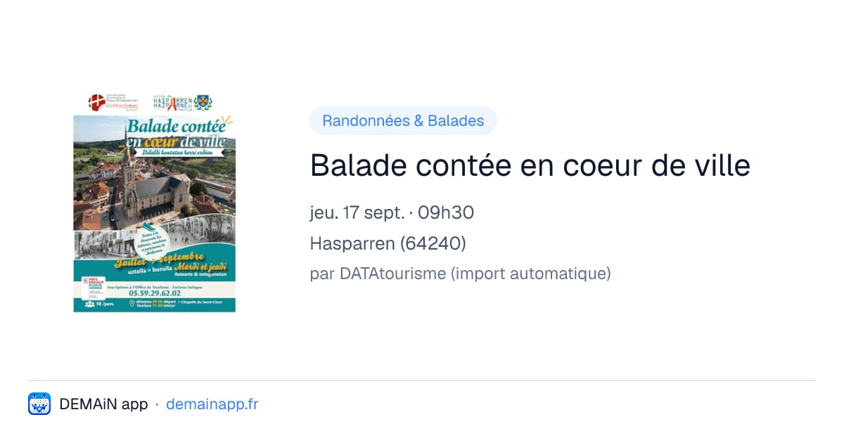 Balade contée en coeur de ville — Hasparren