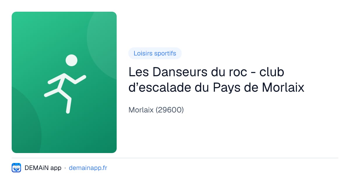 Les Danseurs du roc - club d’escalade du Pays de Morlaix — Morlaix