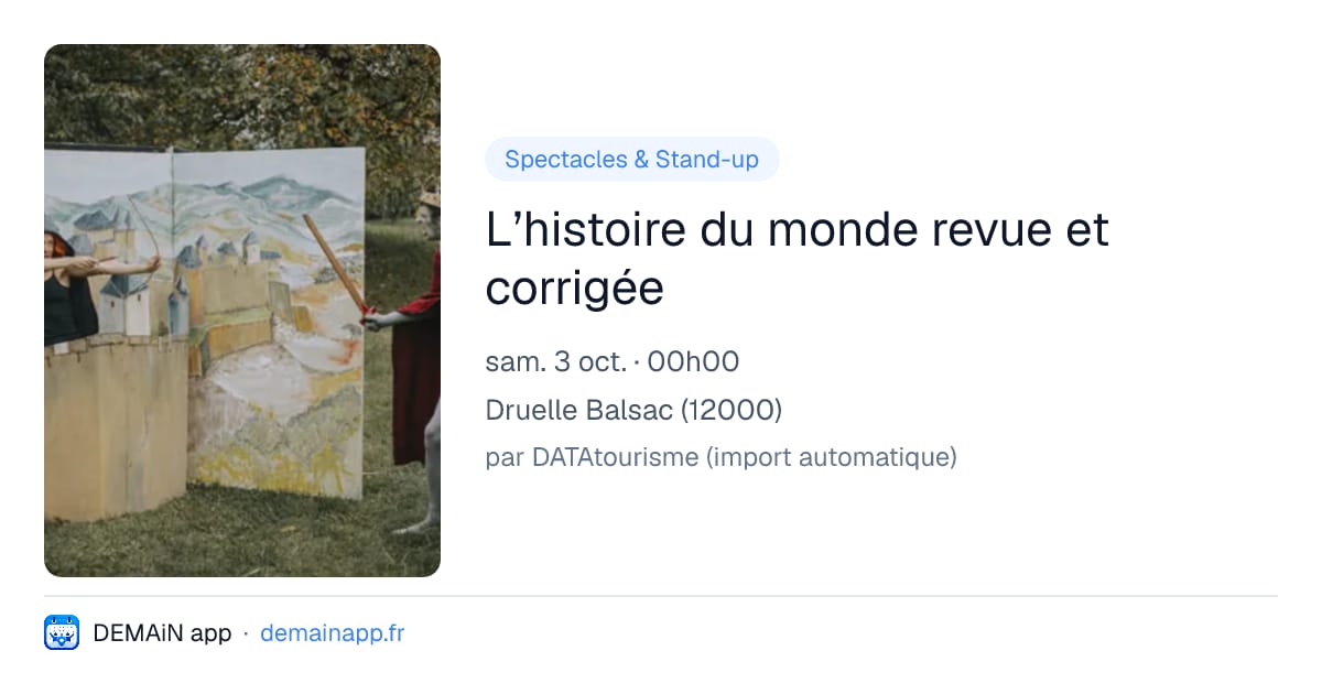 L’histoire du monde revue et corrigée — Druelle Balsac