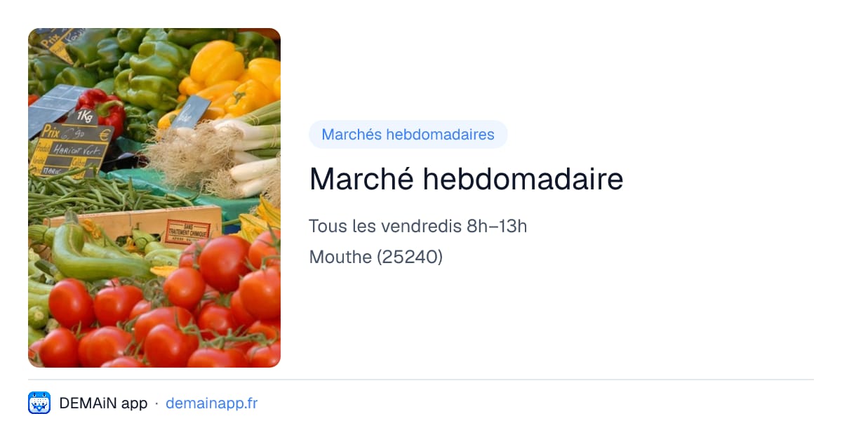 Marché hebdomadaire — Mouthe