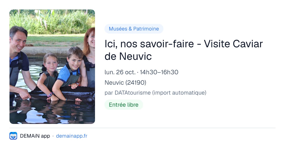 Ici, nos savoir-faire - Visite Caviar de Neuvic — Neuvic