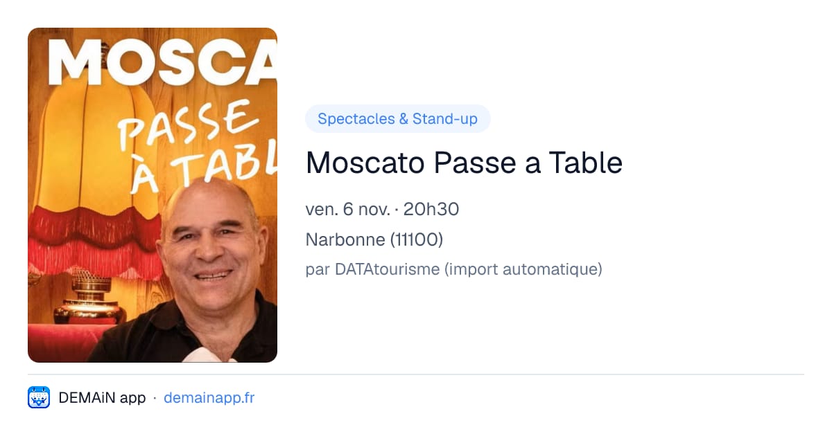 Moscato Passe a Table — Narbonne