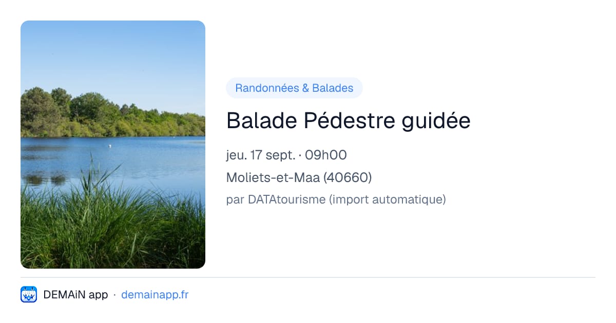 Balade Pédestre guidée — Moliets-et-Maa