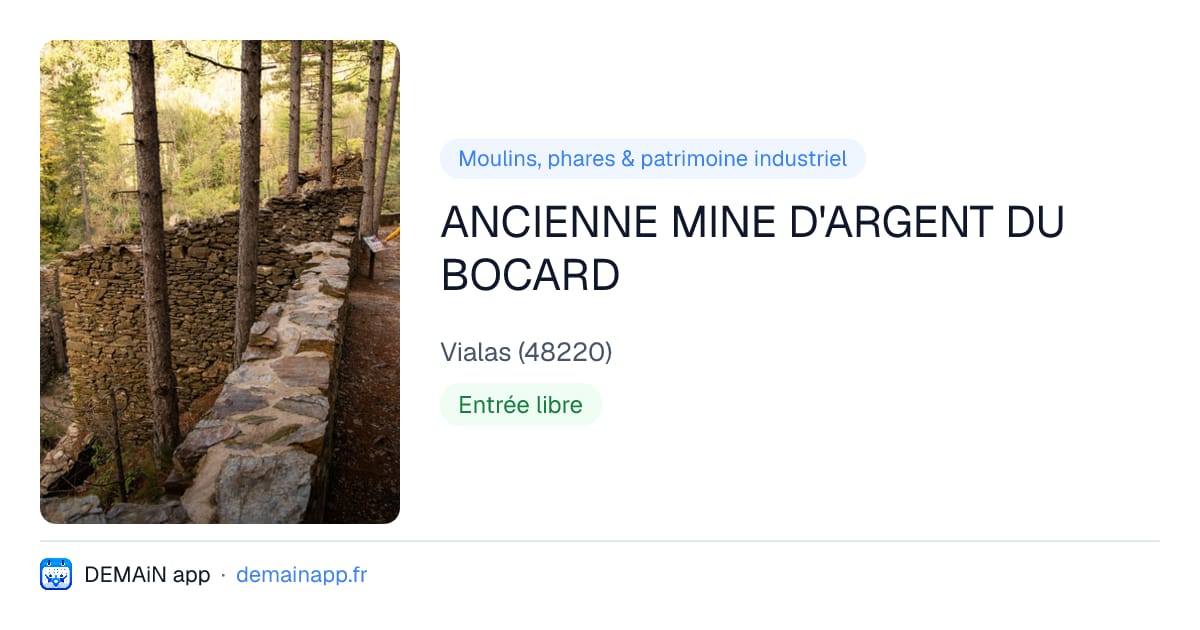 ANCIENNE MINE D'ARGENT DU BOCARD — Vialas