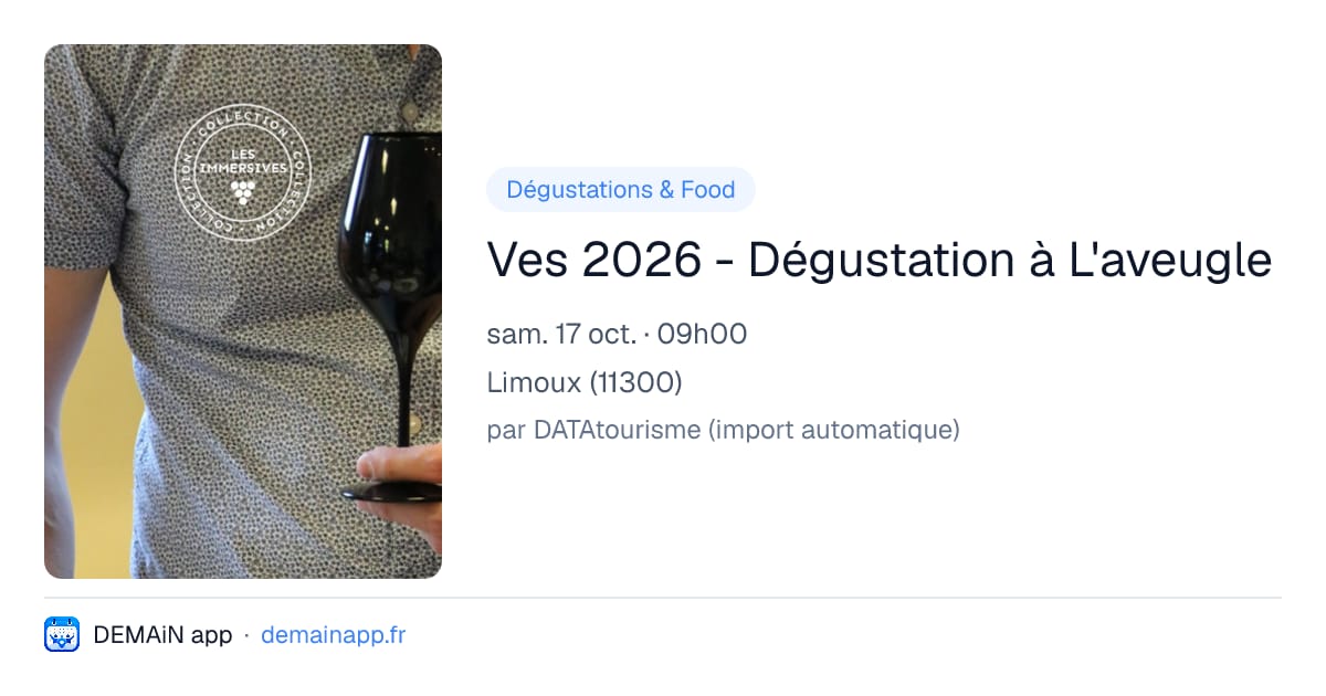 Ves 2026 - Dégustation à L'aveugle — Limoux