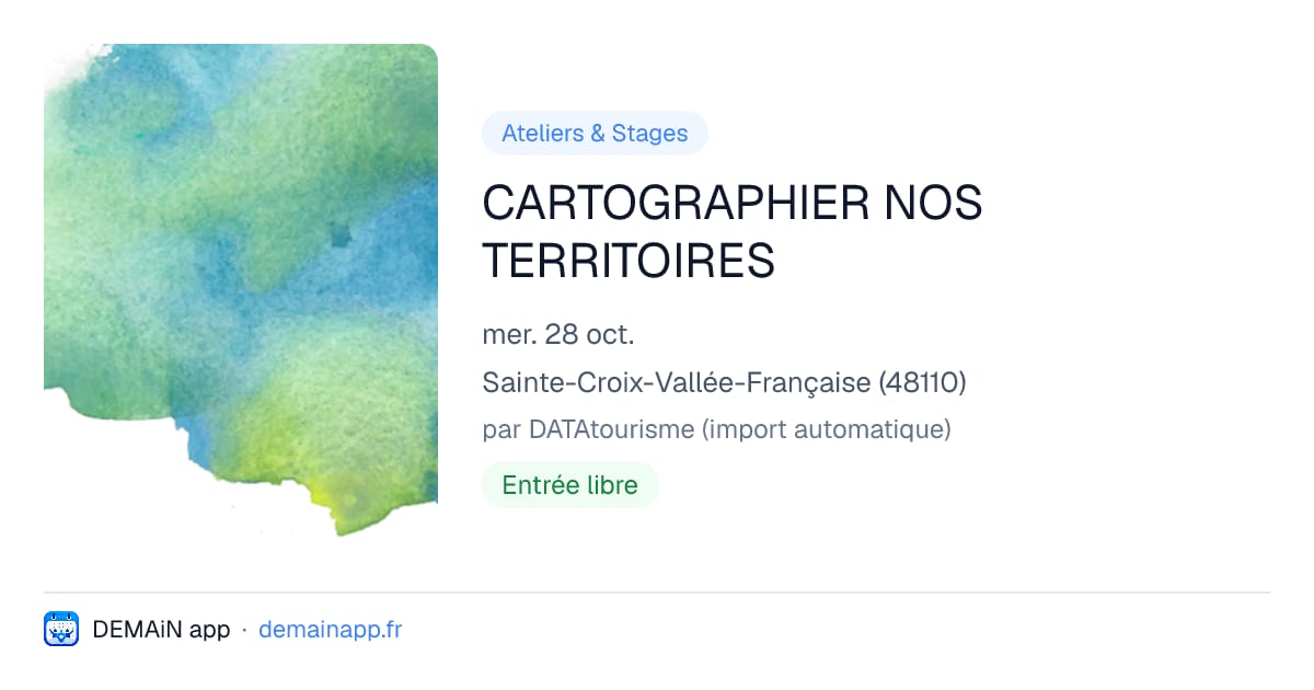 CARTOGRAPHIER NOS TERRITOIRES — Sainte-Croix-Vallée-Française