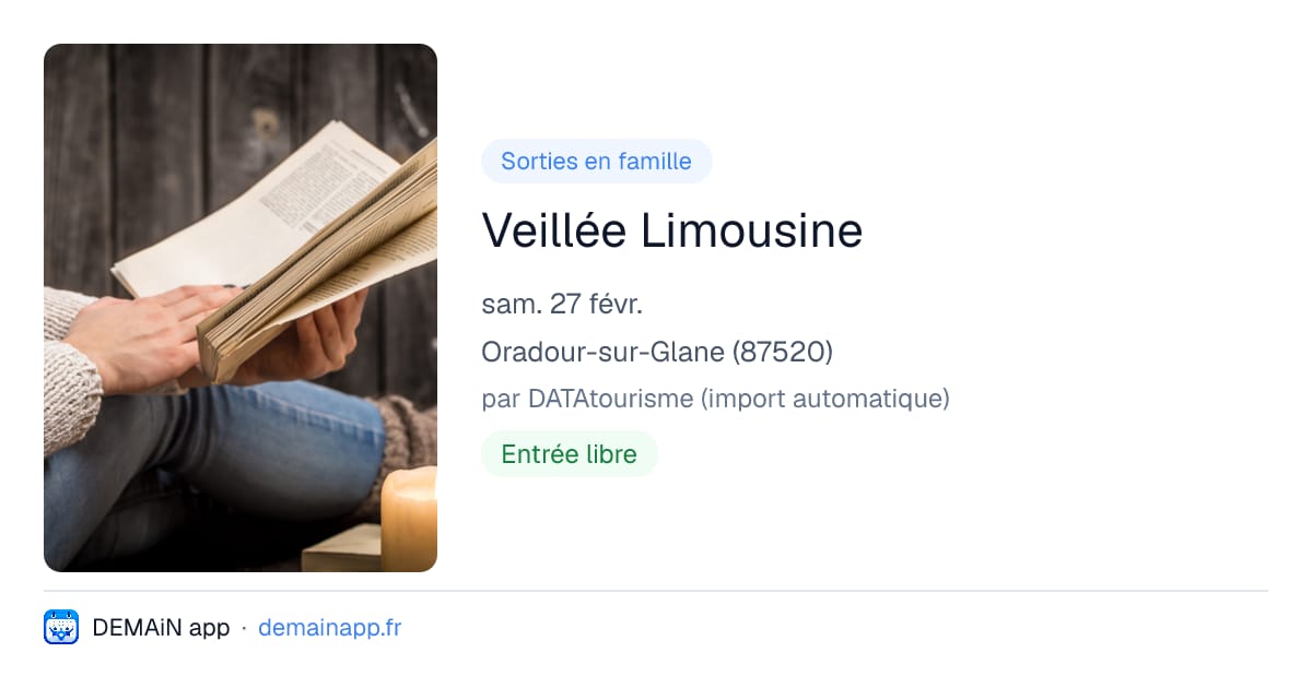 Veillée Limousine — Oradour-sur-Glane
