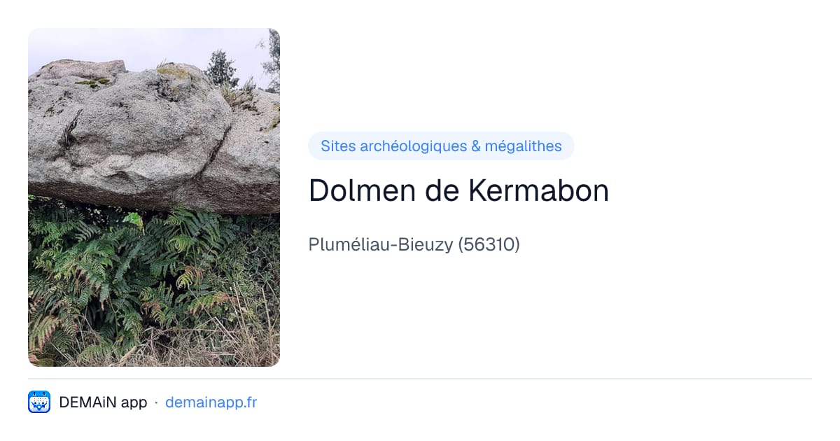 Dolmen de Kermabon — Pluméliau-Bieuzy
