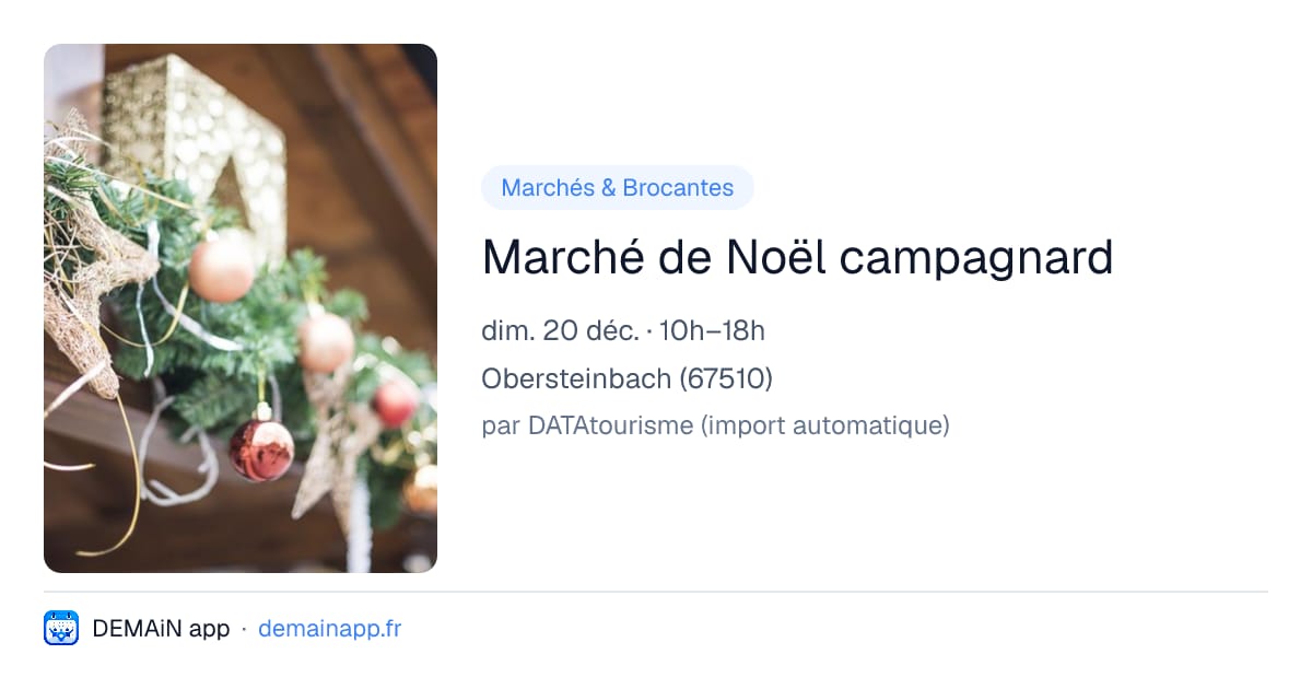 Marché de Noël campagnard — Obersteinbach