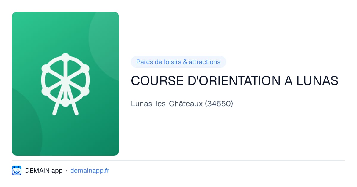 COURSE D'ORIENTATION A LUNAS — Lunas-les-Châteaux