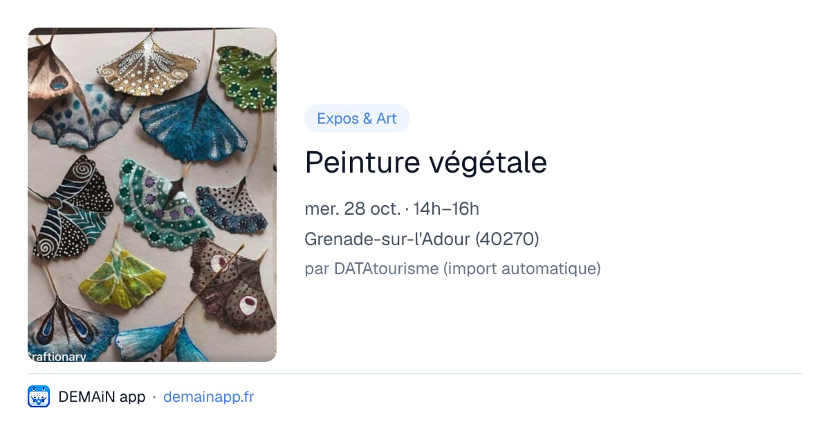 Peinture végétale — Grenade-sur-l'Adour