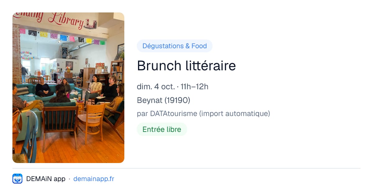 Brunch littéraire — Beynat