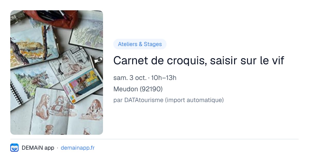 Carnet de croquis, saisir sur le vif — Meudon