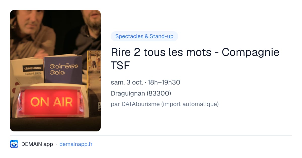 Rire 2 tous les mots - Compagnie TSF — Draguignan