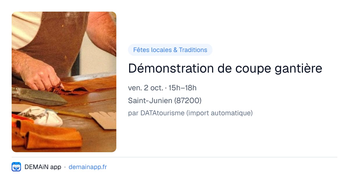 Démonstration de coupe gantière — Saint-Junien