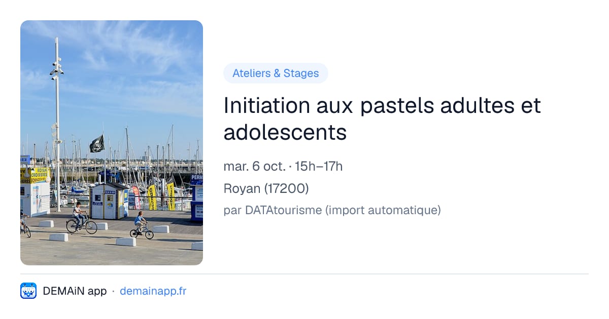 Initiation aux pastels adultes et adolescents — Royan