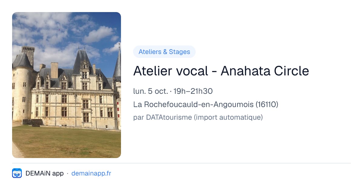 Atelier vocal - Anahata Circle — La Rochefoucauld-en-Angoumois