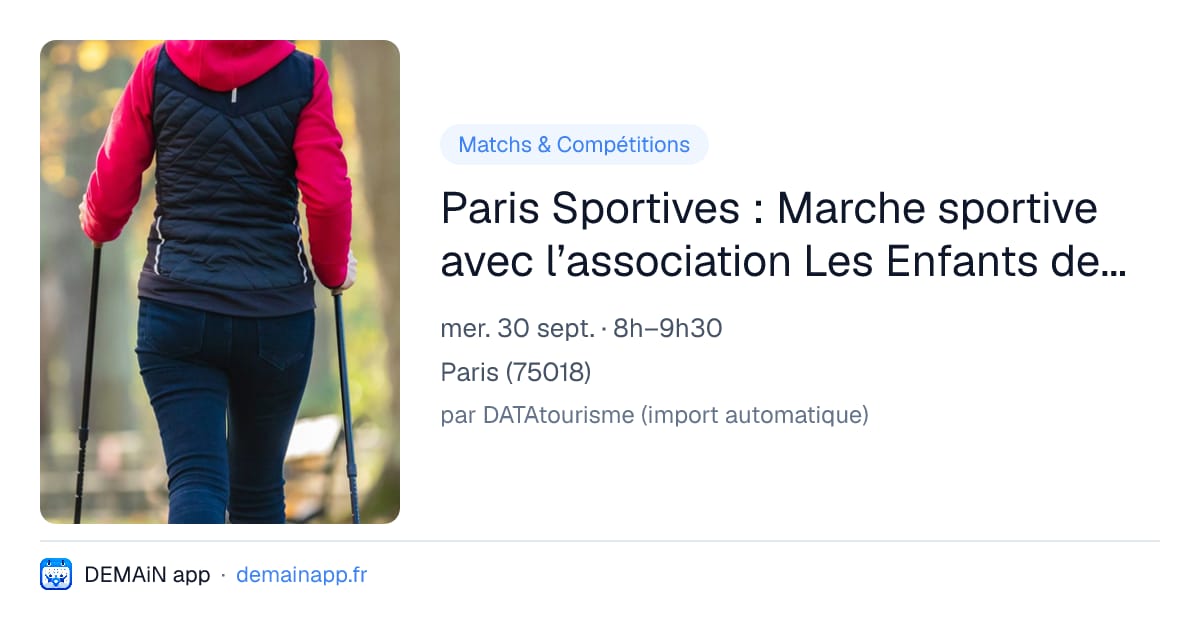 Paris Sportives : Marche sportive avec l’association Les Enfants de la Goutte d'Or — Paris