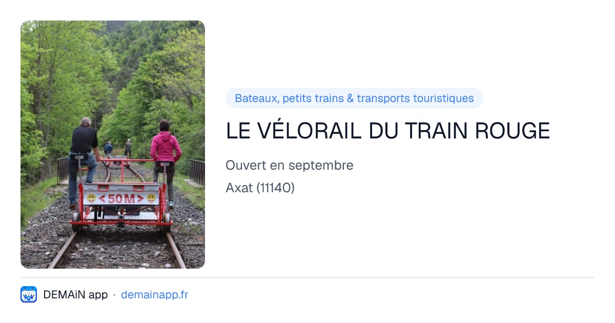 LE VÉLORAIL DU TRAIN ROUGE — Axat