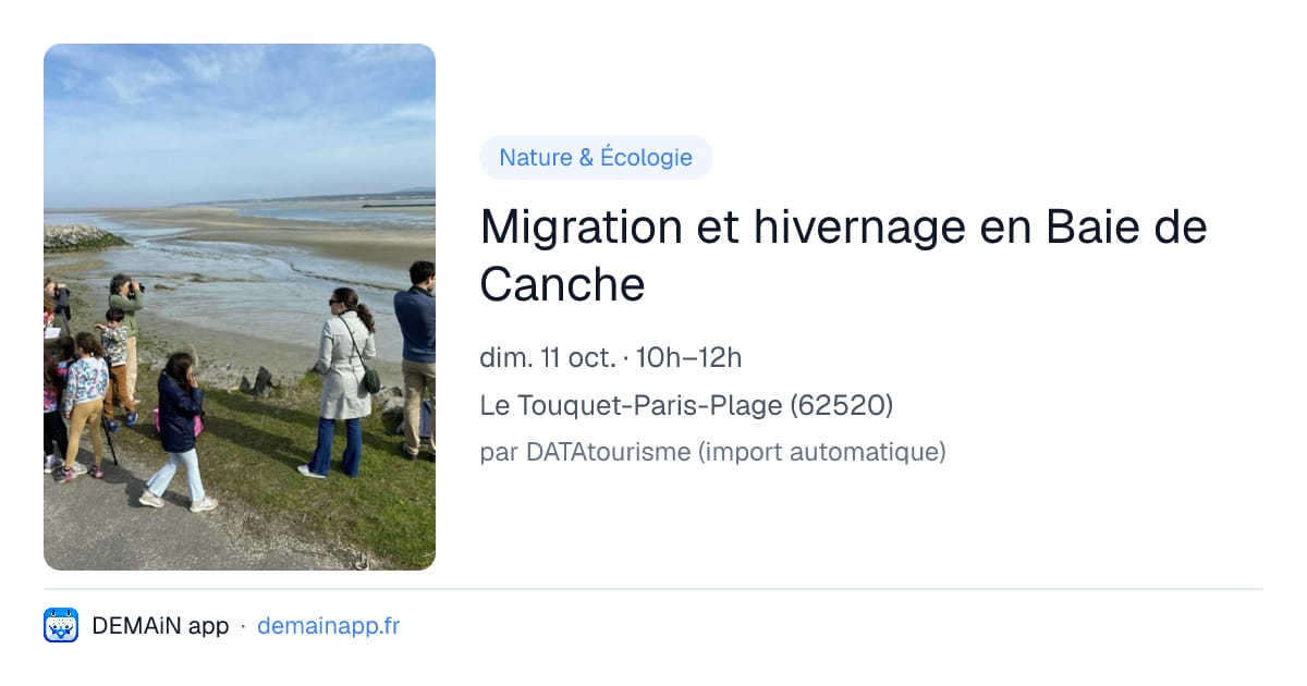 Migration et hivernage en Baie de Canche — Le Touquet-Paris-Plage