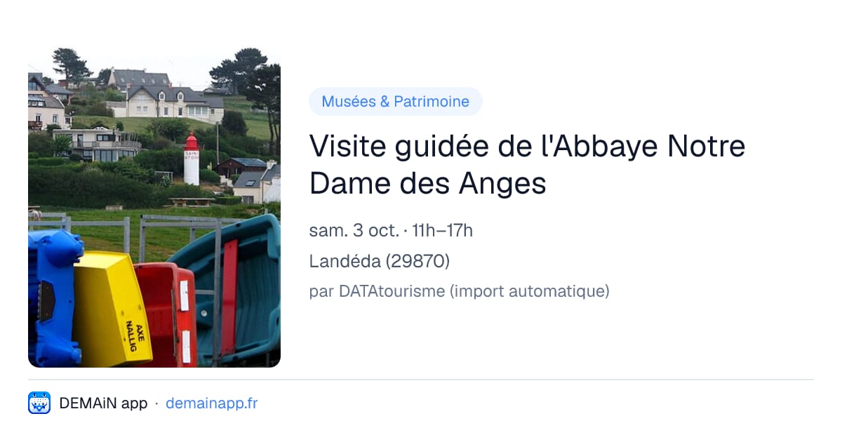 Visite guidée de l'Abbaye Notre Dame des Anges — Landéda