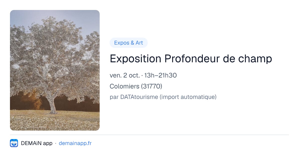 Exposition Profondeur de champ — Colomiers