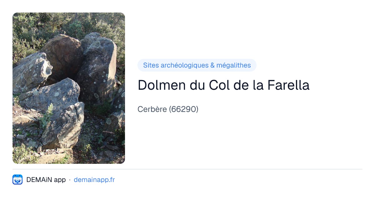 Dolmen du Col de la Farella — Cerbère
