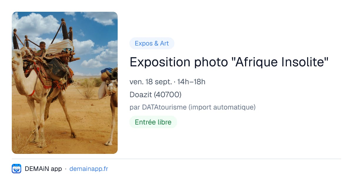 Exposition photo "Afrique Insolite" — Doazit