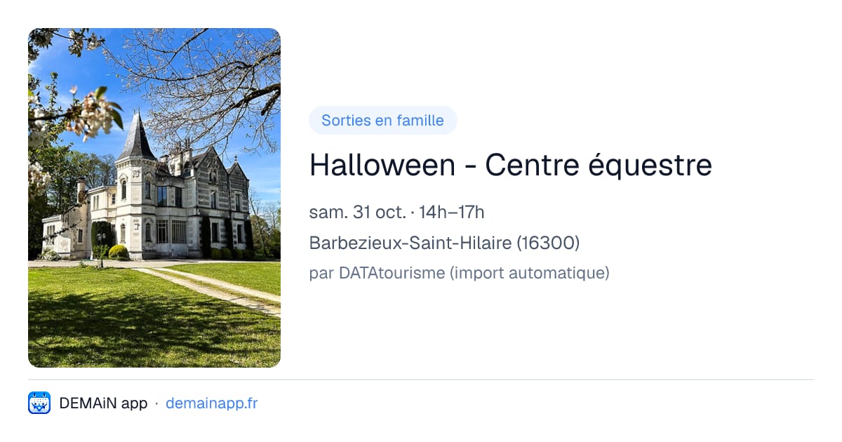 Halloween - Centre équestre — Barbezieux-Saint-Hilaire