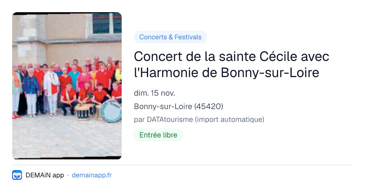 Concert de la sainte Cécile avec l'Harmonie de Bonny-sur-Loire — Bonny-sur-Loire
