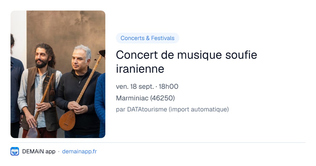 Concert de musique soufie iranienne — Marminiac