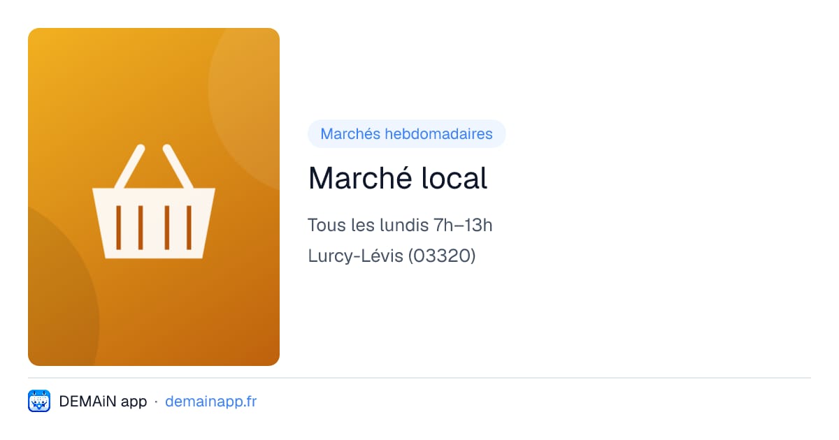 Marché local — Lurcy-Lévis