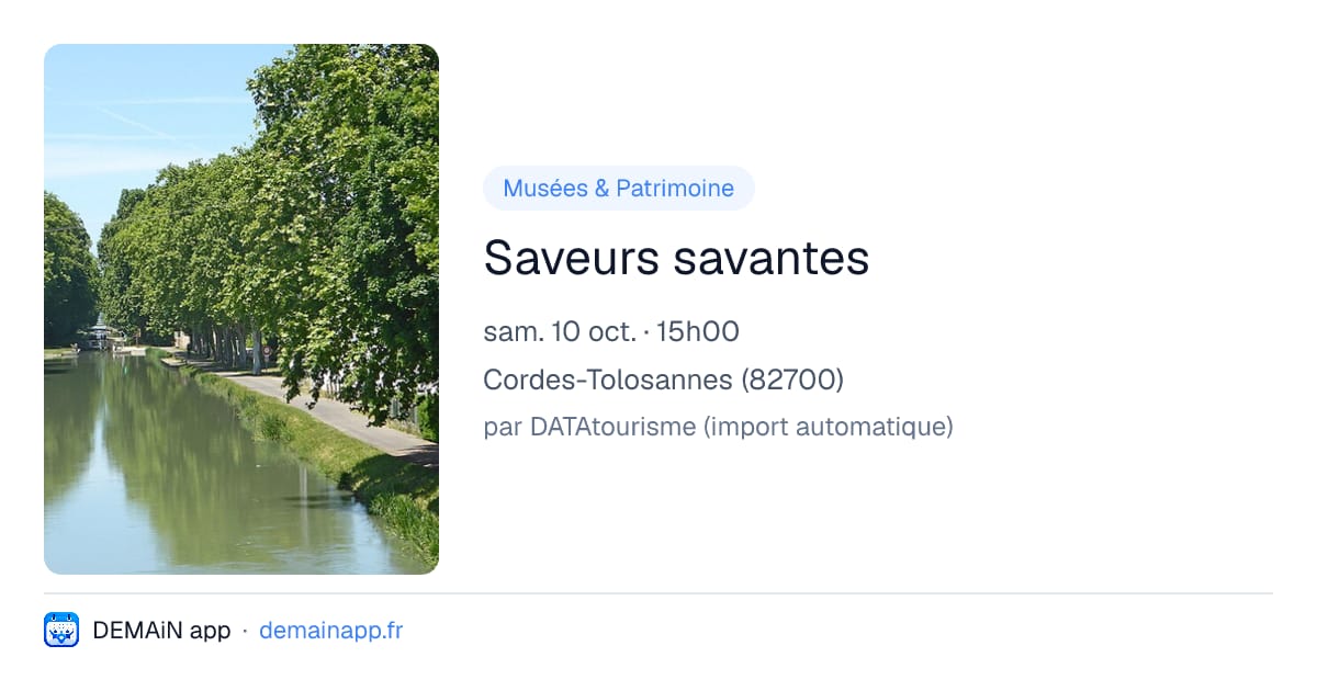 Saveurs savantes — Cordes-Tolosannes