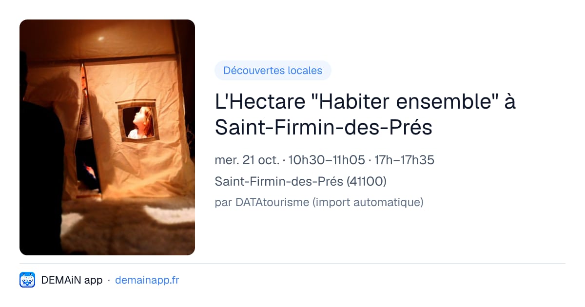 L'Hectare "Habiter ensemble" à Saint-Firmin-des-Prés — Saint-Firmin-des-Prés