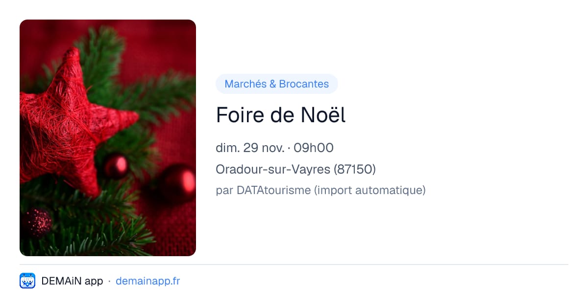 Foire de Noël — Oradour-sur-Vayres