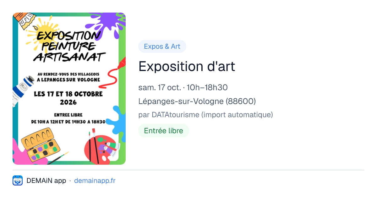 Exposition d'art — Lépanges-sur-Vologne