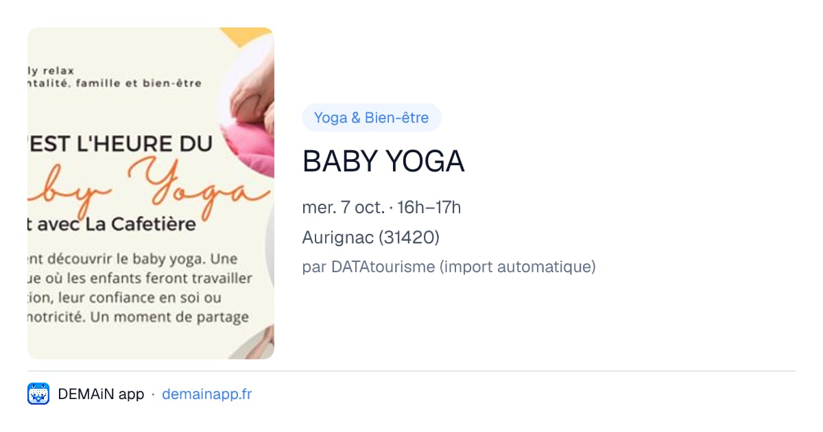 BABY YOGA — Aurignac