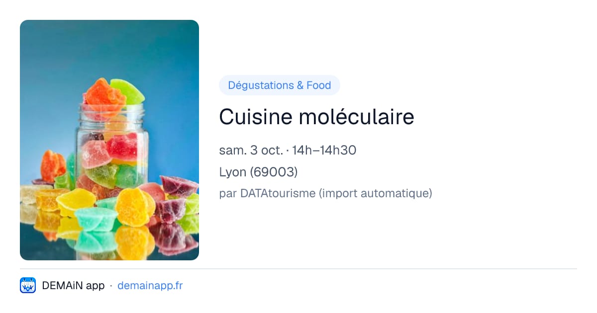 Cuisine moléculaire — Lyon