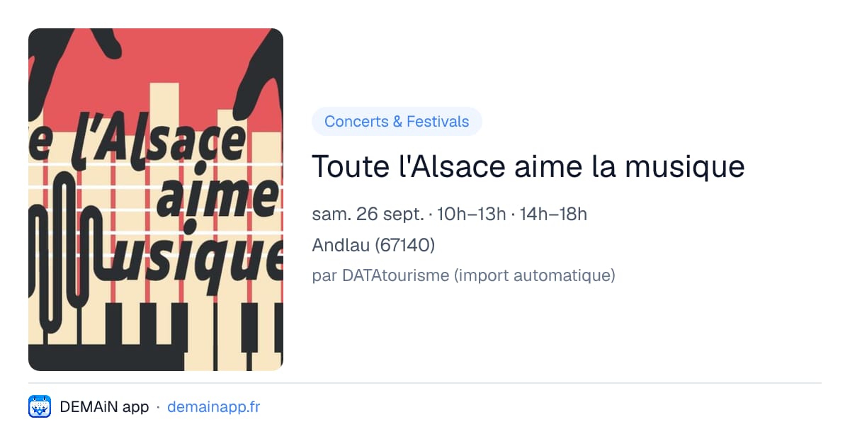 Toute l'Alsace aime la musique — Andlau