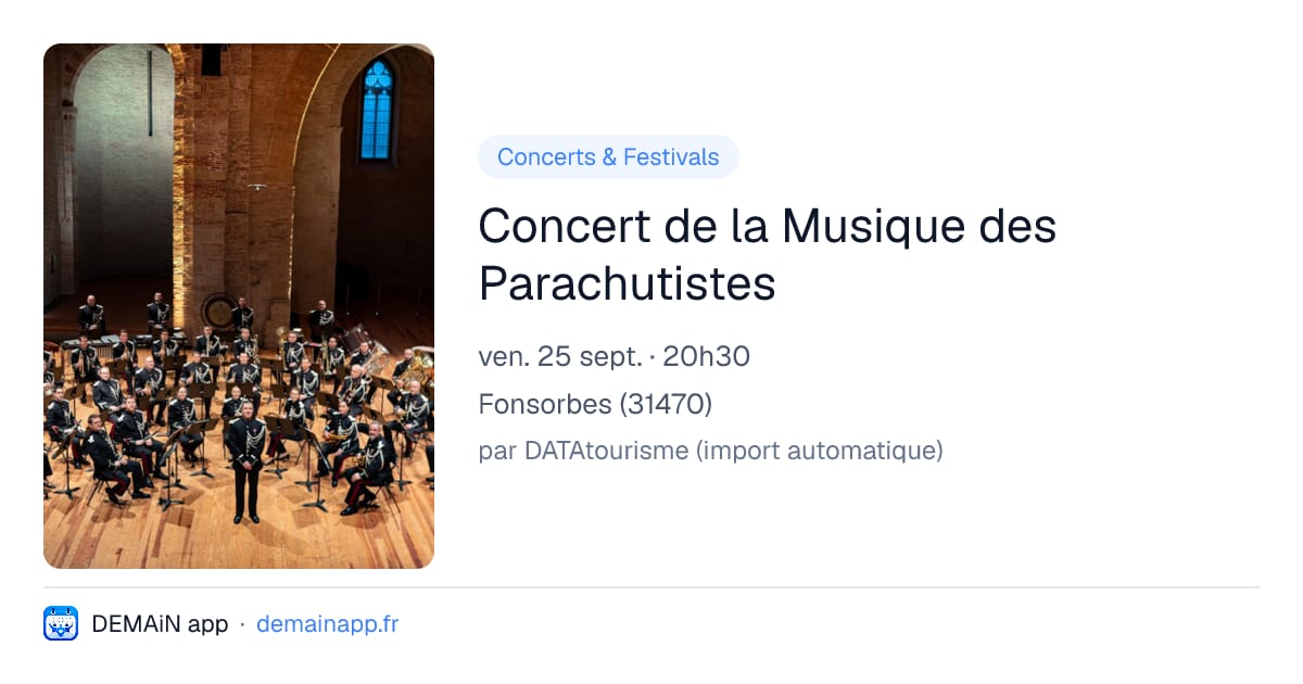 Concert de la Musique des Parachutistes — Fonsorbes
