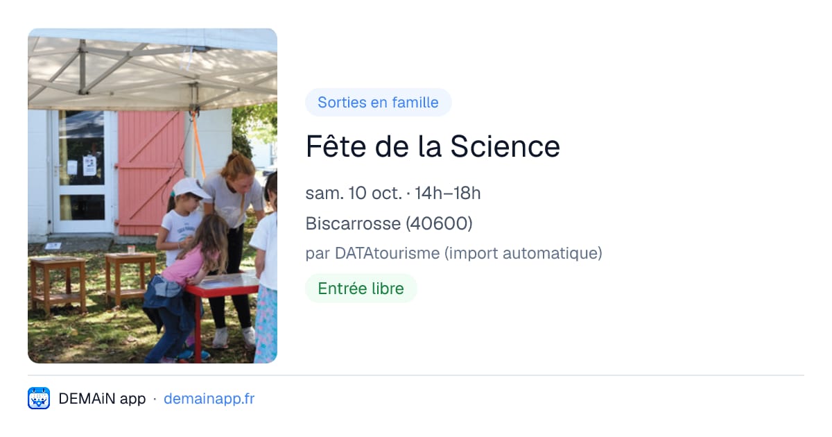 Fête de la Science — Biscarrosse