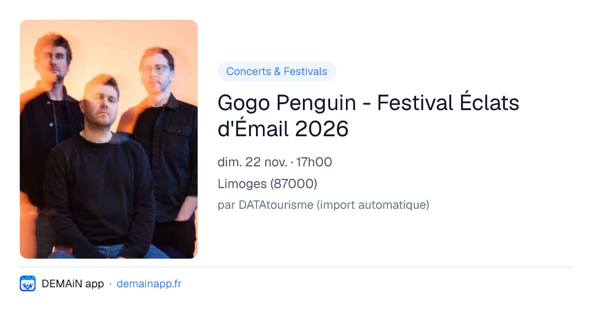Gogo Penguin - Festival Éclats d'Émail 2026 — Limoges
