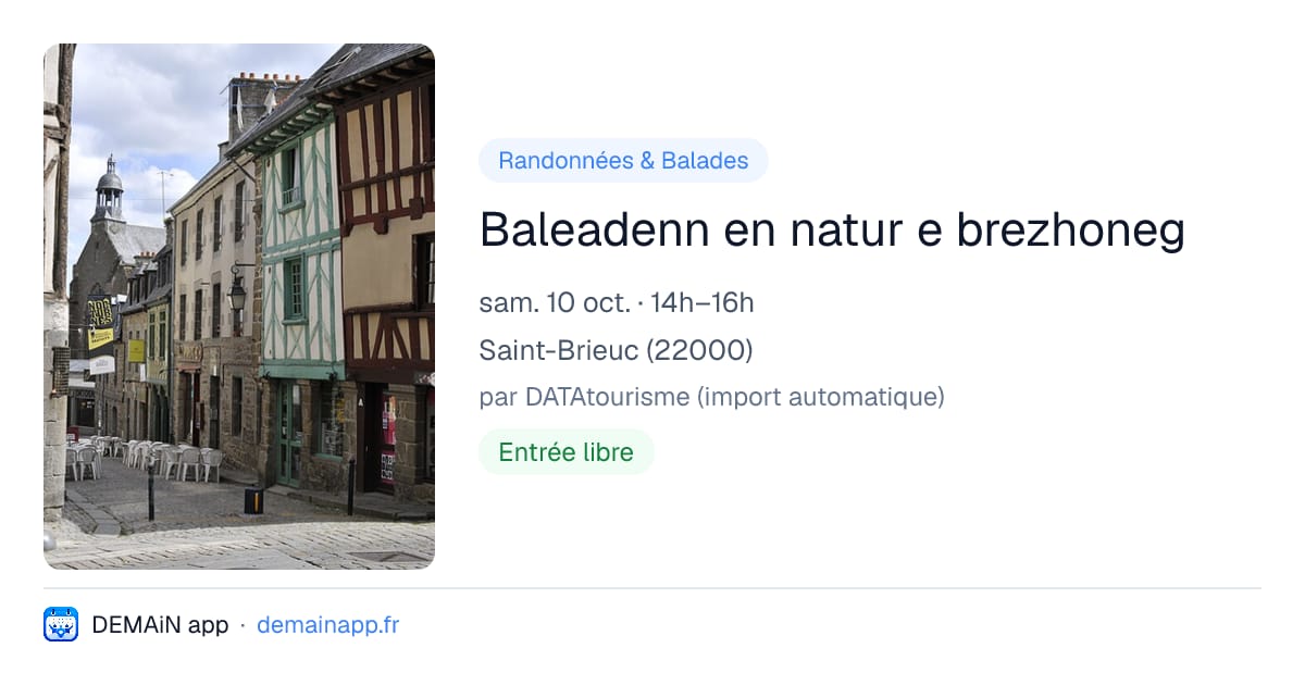 Baleadenn en natur e brezhoneg — Saint-Brieuc