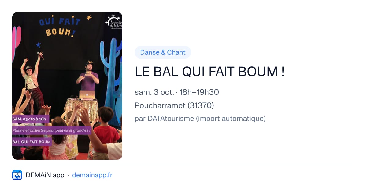 LE BAL QUI FAIT BOUM ! — Poucharramet