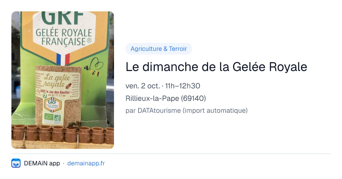 Le dimanche de la Gelée Royale — Rillieux-la-Pape